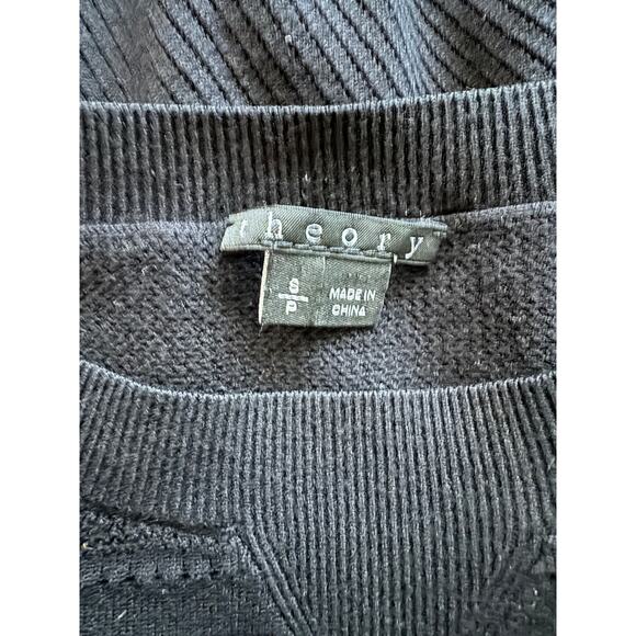 Theory | Black Abner D Enchanted Crew Neck Sweater | Size Small - Picture 3 of 5